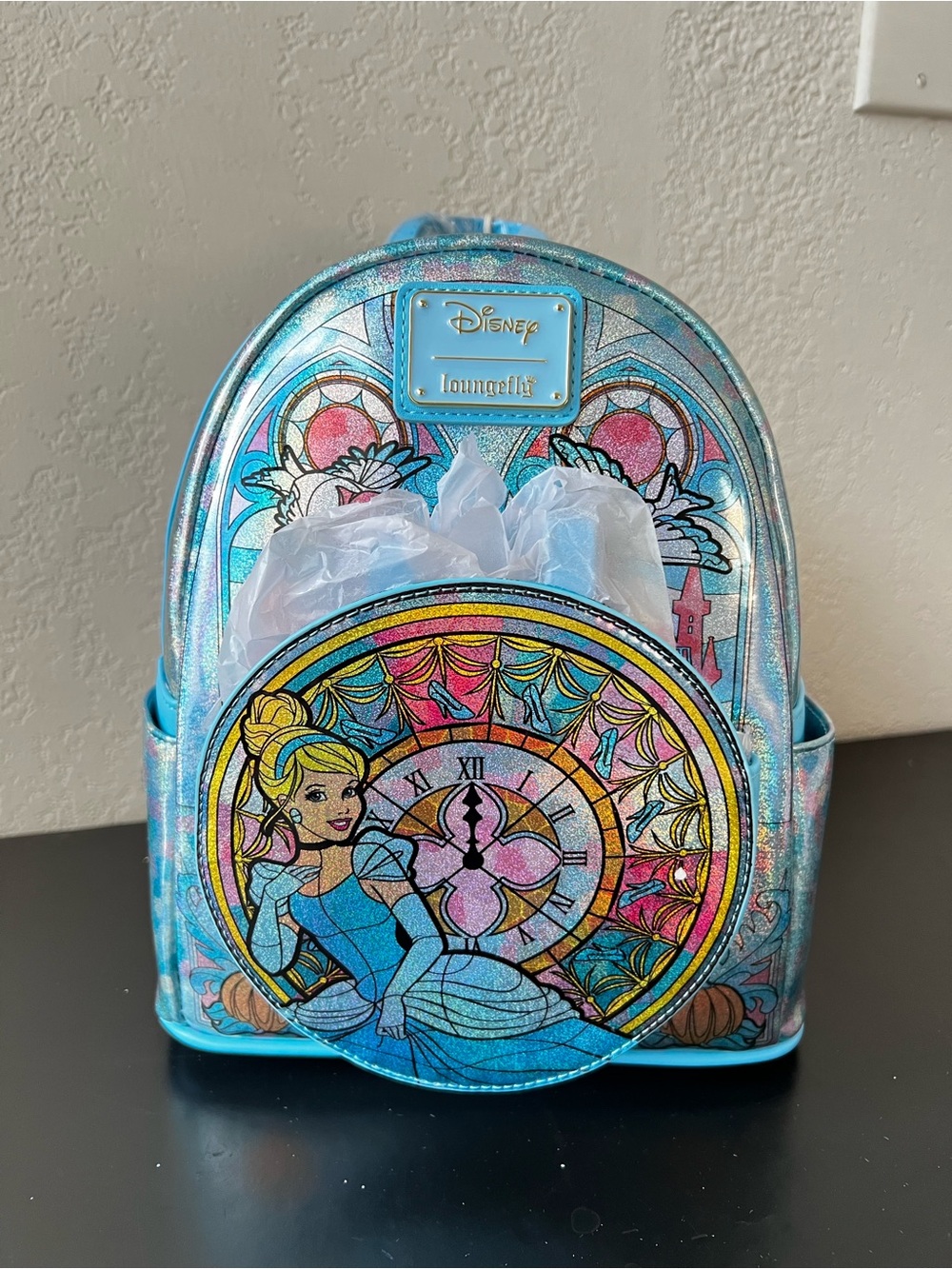 Loungefly Disney Princess Stained Glass Collection Cinderella Mini Backpack NWT